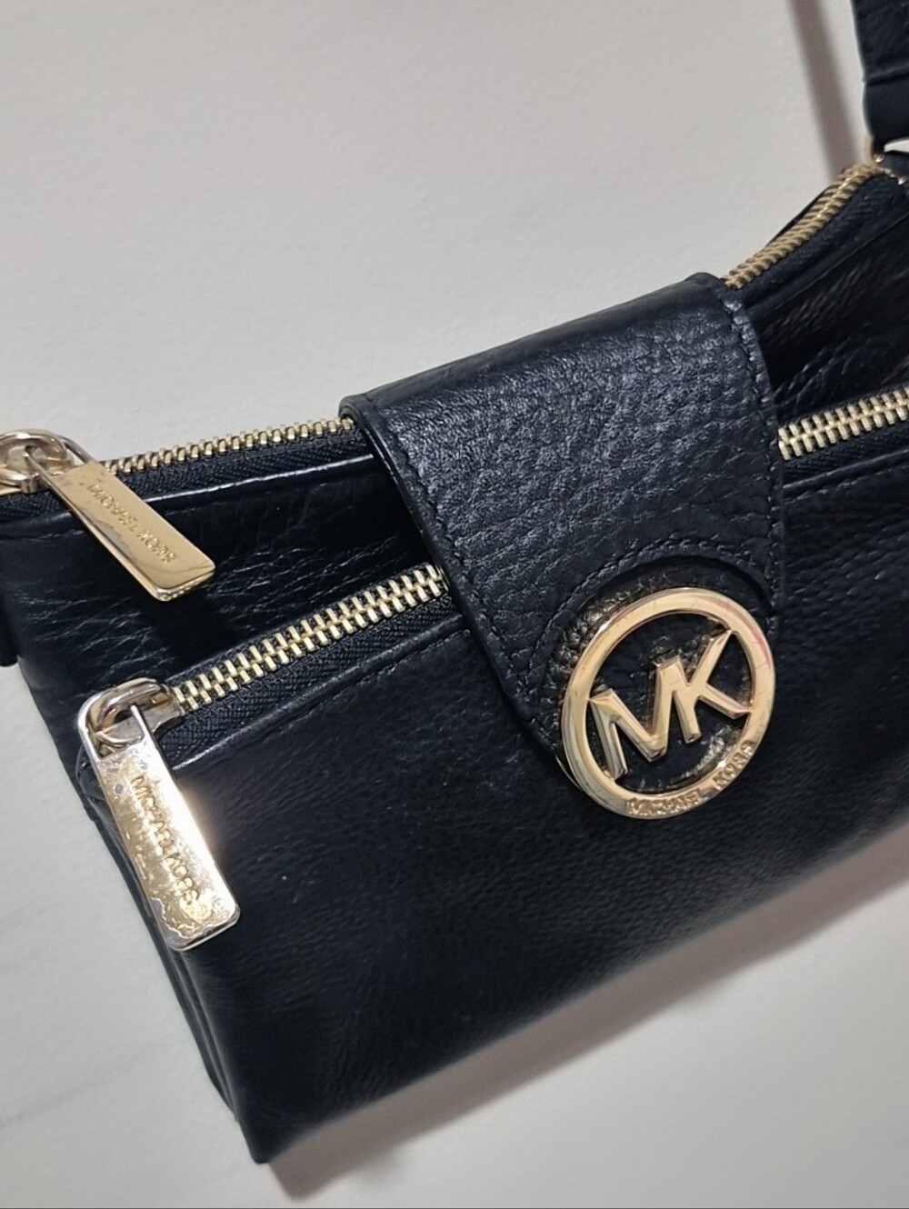 Black Leather Crossbody